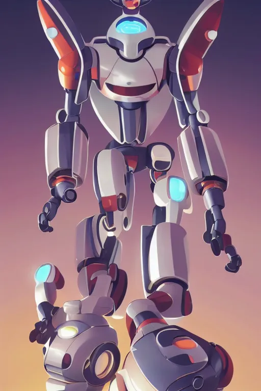 Image similar to metabots medabots medarotto medarot robot minimalist comics, behance hd by jesper ejsing, by rhads, makoto shinkai and lois van baarle, ilya kuvshinov, rossdraws global illumination ray tracing hdr radiating a glowing aura