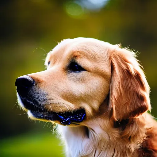 Image similar to golden retriever, dog, depth of field, centered, photo