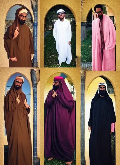 Image similar to the prophet mohammed instagram thirst trap photo shoot, perfect faces