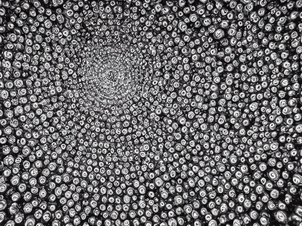 Prompt: 10,100 eyeballs looking through a stargate at night