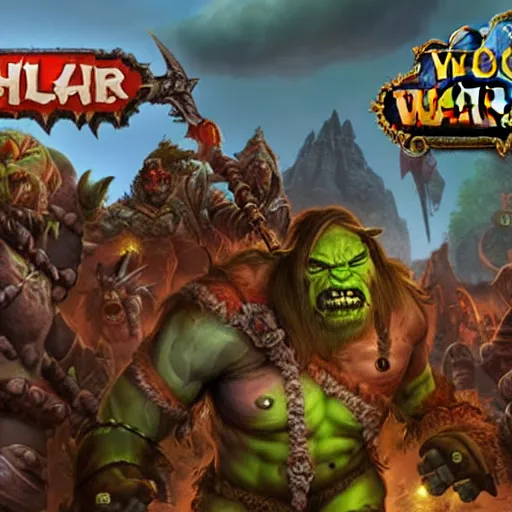 Prompt: Game WoW 4k ultra HD horde orc surrounding Orgrimmar Castle