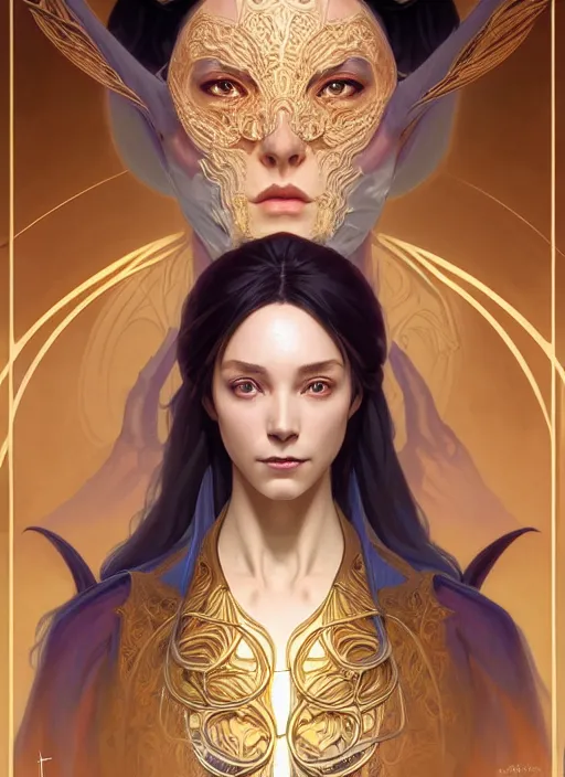 Prompt: symmetry!! portrait of a female sorcerer, dar fantasy, intricate, elegant, highly detailed, my rendition, digital painting, artstation, concept art, smooth, sharp focus, illustration, art by artgerm and greg rutkowski and alphonse mucha and huang guangjian and android jones and sachin teng