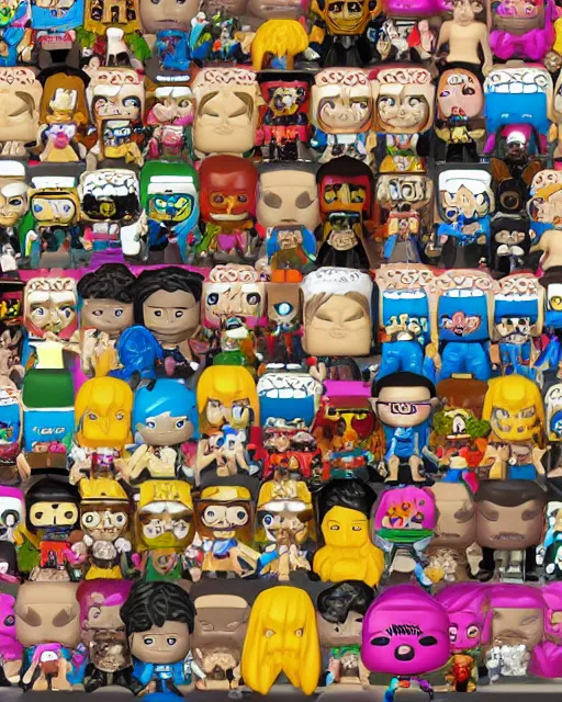 Image similar to Wrestler Funko Pop. Photographic, photography