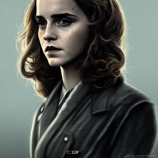 Prompt: 80 years old Emma Watson, portrait by Cedric Peyravernay, highly detailed, excellent composition, cinematic concept art, dramatic lighting, trending on ArtStation