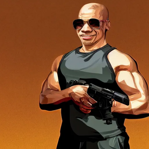 Image similar to tyler1 as a GTA style character on a loading screen, 4k, high detail, high-resolution photograph, professional photography, ultra-detail