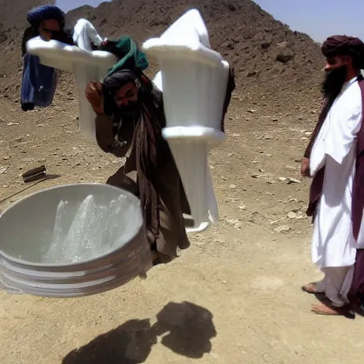 Image similar to Taliban doing Ice Bucket Challenge