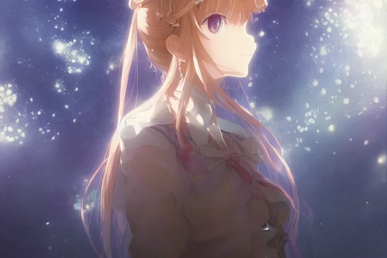 Prompt: portrait of beautiful femalaya, by alvar aalto, violet evergarden, trending pixiv, hd, very detailed, vivd, stunning atmosphere, light effects.