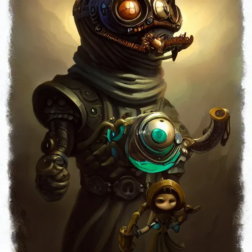 Prompt: evil AmongUs impostor anthropomorphic deep sea diver, tiny, small DnD character art portrait, matte fantasy painting, DeviantArt Artstation, by Jason Felix by Steve Argyle by Tyler Jacobson by Peter Mohrbacher, cinema