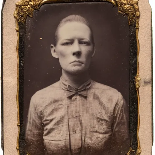 Prompt: tintype photo, pinhead