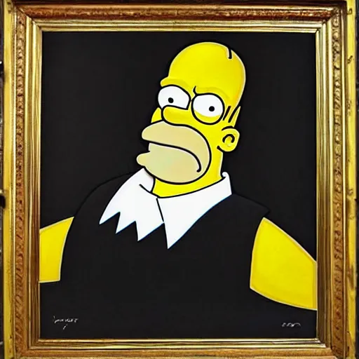 Prompt: homer simpson painted by velasquez