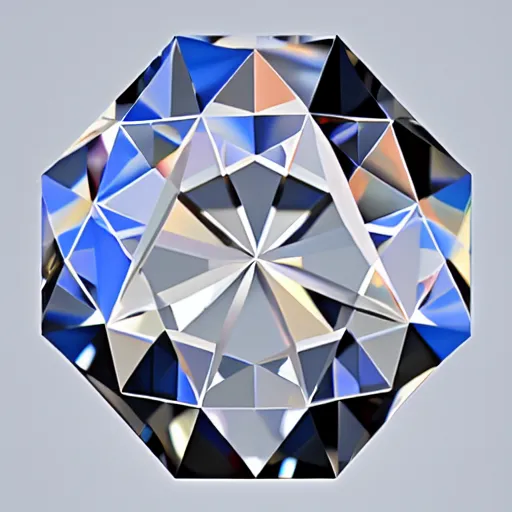 Image similar to hyperdimensional space contained in diamond, 5 5 mm