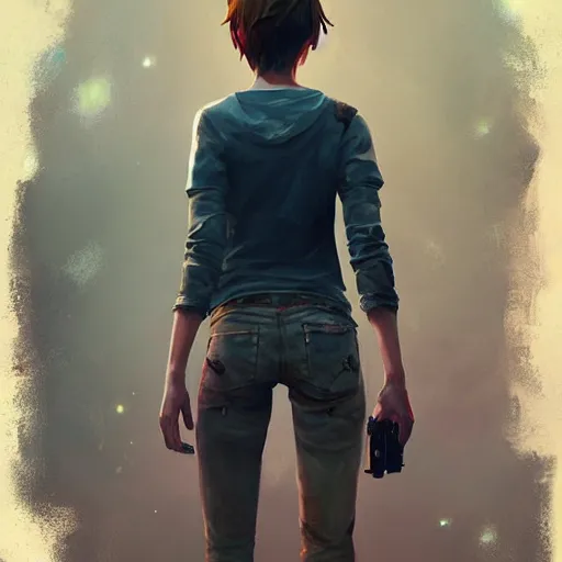 Image similar to astronauta, style game life is strange of square enix, trending on artstation, painted by greg rutkowski, render with game the last of us parte ii details