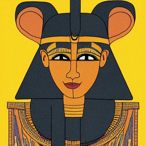 Image similar to portrait of a mouse as an egyptian pharaoh