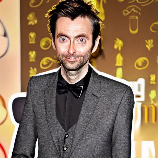 Prompt: photograph of david tennant in a tuxedo