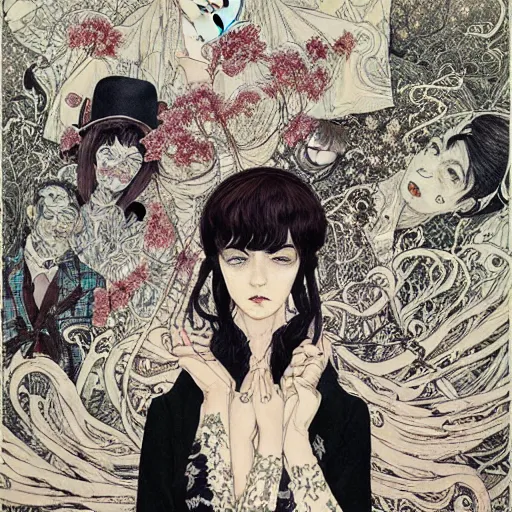 Prompt: prompt: Portrait painted in GTA style drawn by Vania Zouravliov and Takato Yamamoto, inspired by Fables, intricate acrylic gouache painting, high detail, sharp high detail, manga and anime 2000