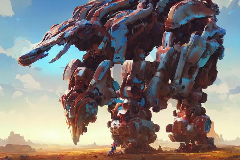 Image similar to scorcher machine mecha animal beast robot of horizon forbidden west horizon zero dawn bioluminiscence, behance hd by jesper ejsing, by rhads, makoto shinkai and lois van baarle, ilya kuvshinov, rossdraws global illumination