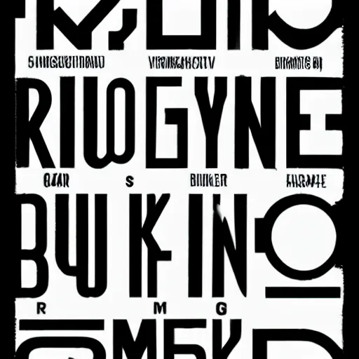 Prompt: black on white alphabet graphic design in style of david rudnick, eric hu, guccimaze, acid, y 2 k, 4 k sharpening,