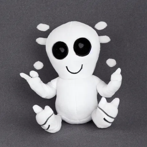 Image similar to a happy alien, plush doll, 8k