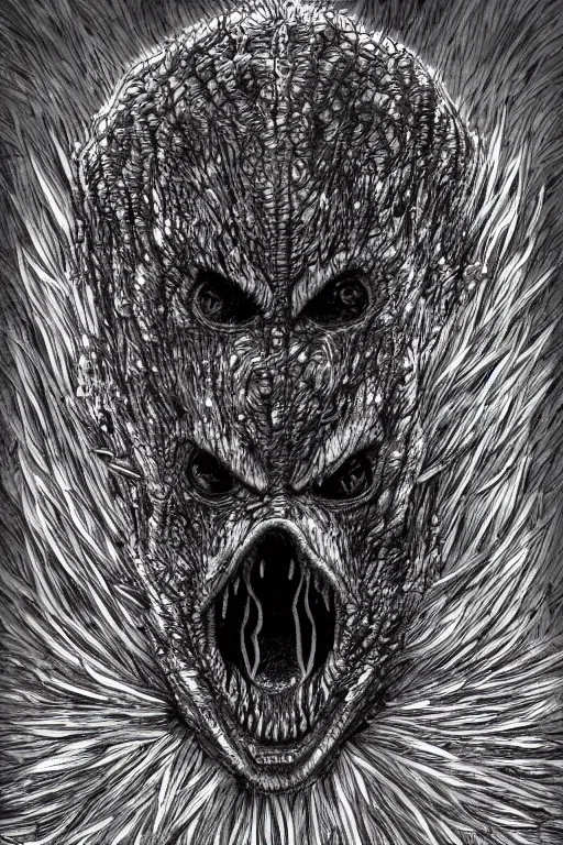 Image similar to mole humanoid figure monster, symmetrical, highly detailed, digital art, sharp focus, trending on art station, kentaro miura manga art style