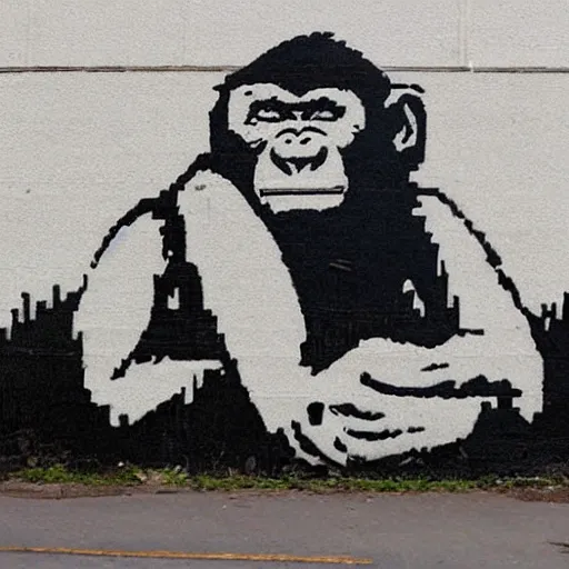 Prompt: bored ape banksy