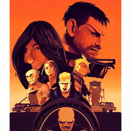 Image similar to face icon stylized minimalist mad max : fury road, loftis, cory behance hd by jesper ejsing, by rhads, makoto shinkai and lois van baarle, ilya kuvshinov, rossdraws global illumination