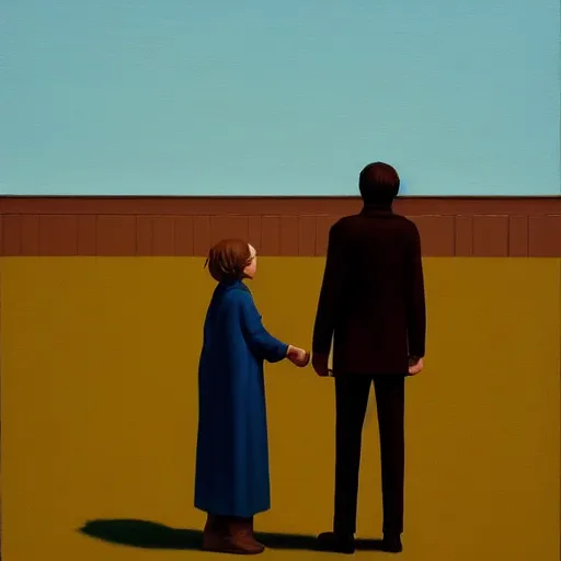 Prompt: two people in love by tim eitel, highly detailed art, trending on artstation