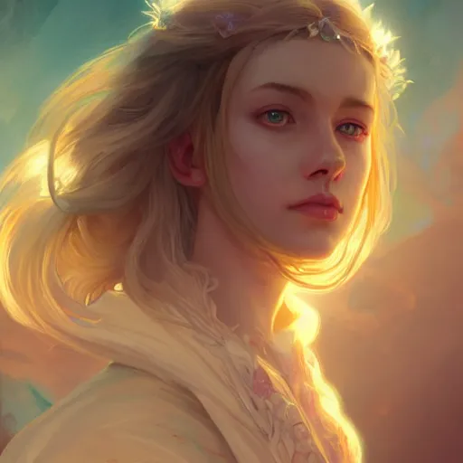 Image similar to aurora, child of light, highly detailed, digital painting, artstation, concept art, smooth, sharp focus, illustration, Unreal Engine 5, 8K, art by artgerm and greg rutkowski and alphonse mucha