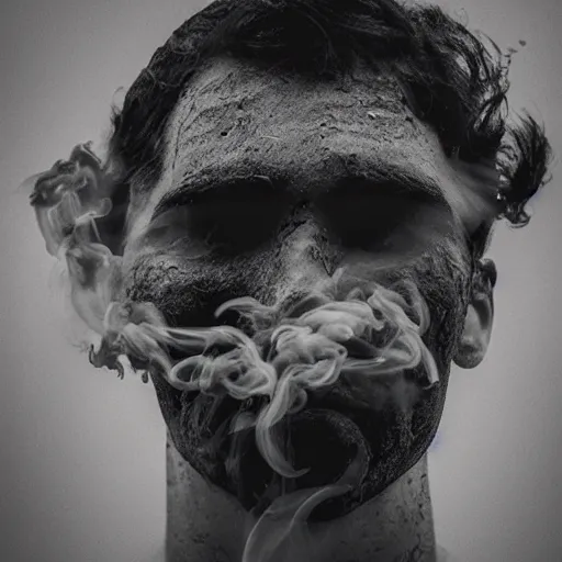 Image similar to man face made of smoke