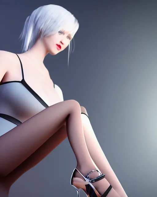 Image similar to an anthropromorphic rtx 1 0 8 0 graphics card wearing a miniskirt and high heels, photorealistic atmospheric sensual lighting