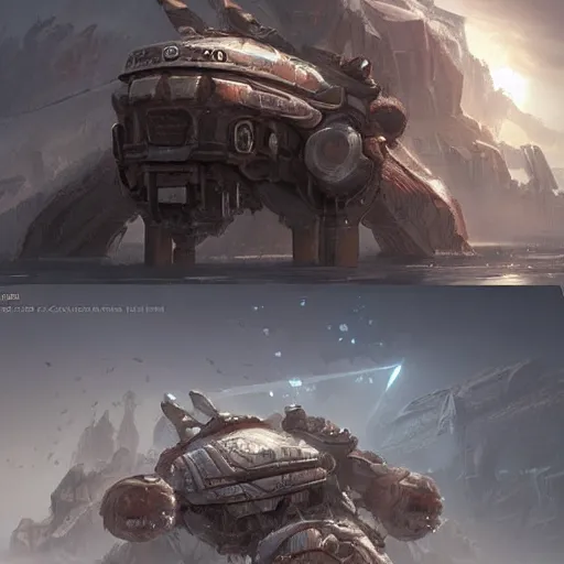 Image similar to a sci!!, concept art by michael komarck, cgsociety, sots art, concept art, greeble, reimagined by industrial light and magic