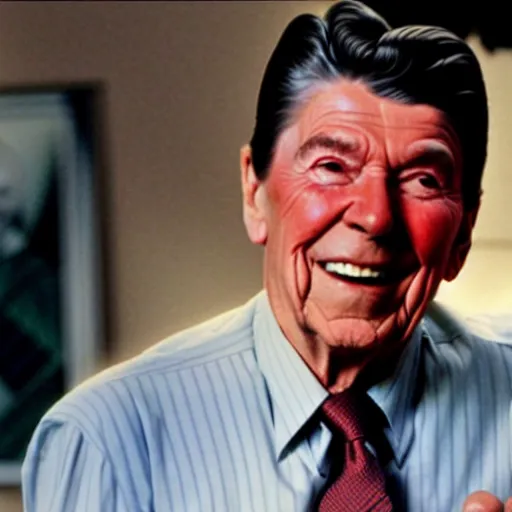 Prompt: ronald reagan as an actor in Severance
