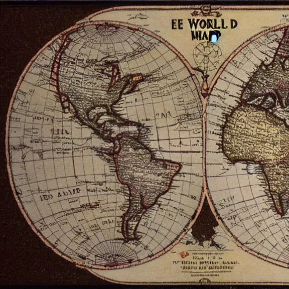 Prompt: World map with Europe missing