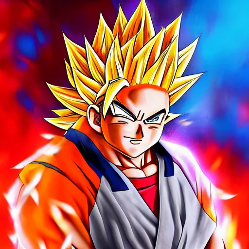 The Super Saiyan - Dragon Ball Custom Anime Portrait