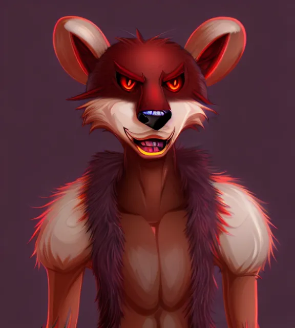 Image similar to furry - male - red - black - weasel - necromancer - fursona uhd ue 5 visual novel pc game expressions