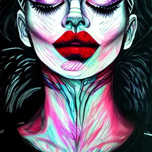 Image similar to new dot tea, art by harumi hironaka, sharpen, smooth edges, close-up, varying angles, half the face shows in certain photos,
