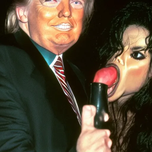 Image similar to donald trump licking michael jackson