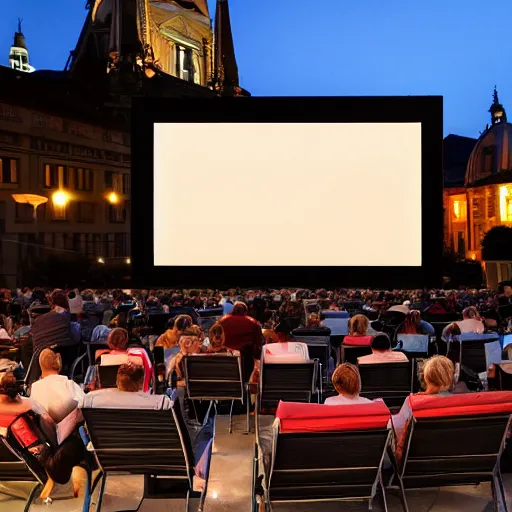 Image similar to the mq's film festival frameout shows films from predominantly domestic production on a summer outdoor cinema screen in the courtyard of the museumsquartier vienna