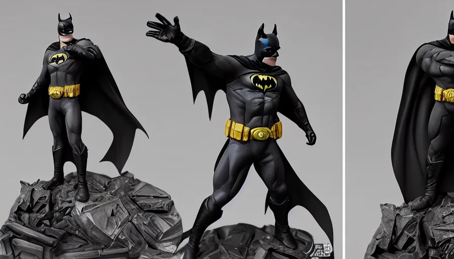 Image similar to Hand painted figurine of Batman, hyperdetailed, artstation, cgsociety, 8k