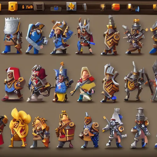 Image similar to clash royal style characters