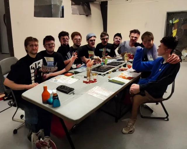 Prompt: lan party last supper