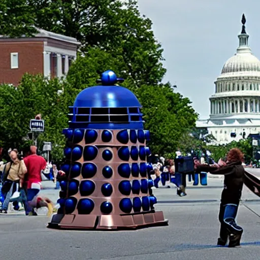 Image similar to daleks attacking washington dc