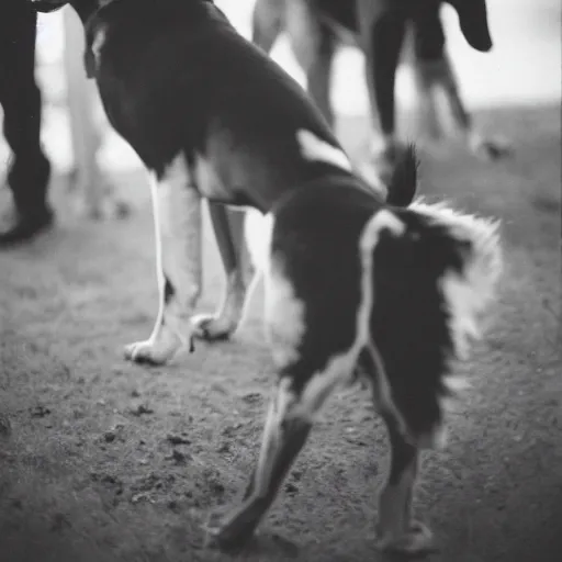 Image similar to 3 5 mm photo of playing dogs