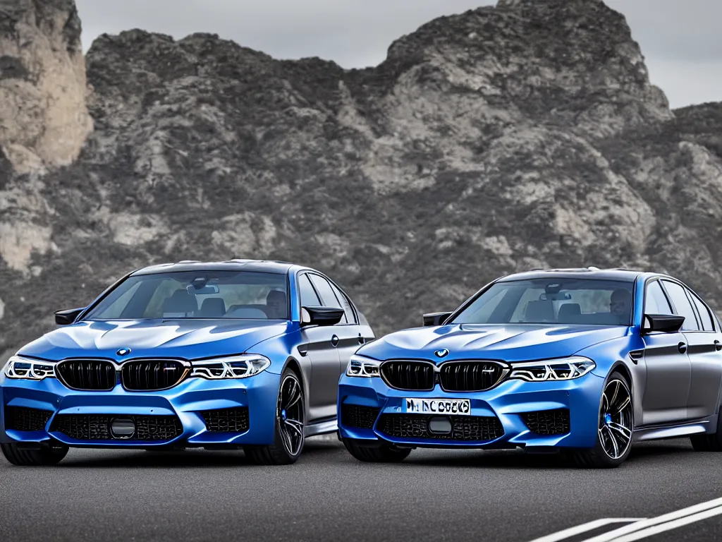 Image similar to “2018 BMW M5 brochure photo, ultra realistic, HD, 8k”