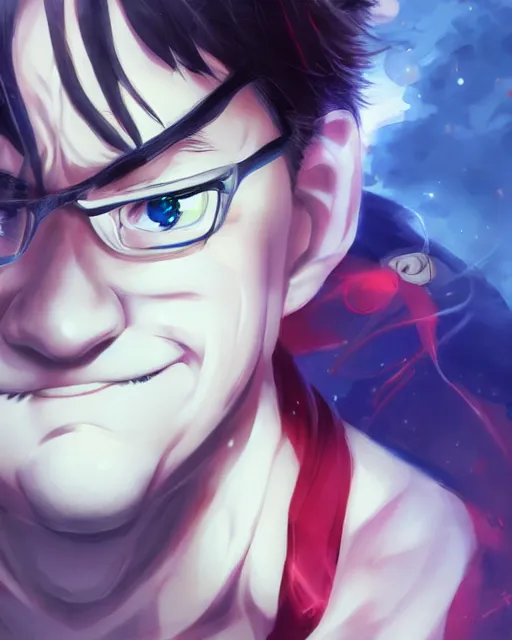 Prompt: anime portrait of Danny devito as an anime man by Stanley Artgerm Lau, WLOP, Rossdraws, James Jean, Andrei Riabovitchev, Marc Simonetti, and Sakimichan, trending on artstation