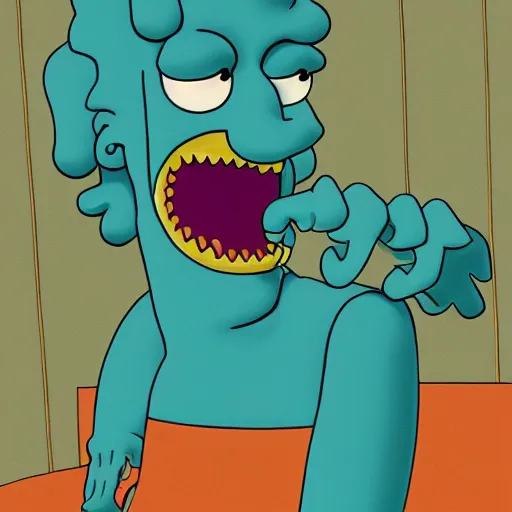 Image similar to Simpsons Cronenberg monster