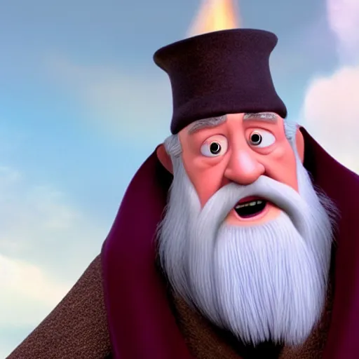 Image similar to Film still of Professor Dumbledore, from Disney Pixar's Up (2009)