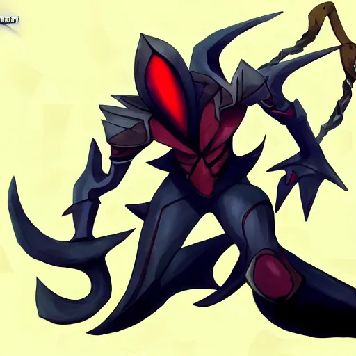 Prompt: zed ( league of legends ) in pokemon black edition, on nintendo