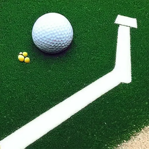 Image similar to “ hamster coming out of a golf hole, golf flag next to hole ”