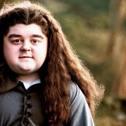 Prompt: a photo of young hagrid as a child