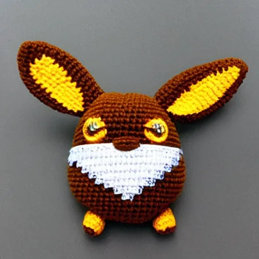 Image similar to angry crochet eevee